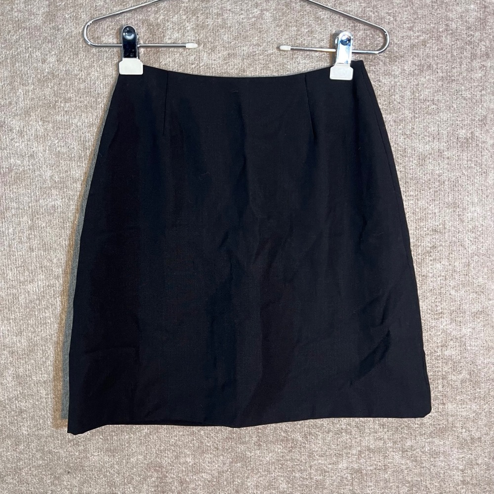Emporio Armani Mini Skirt Womens 26" 2-4 Wool Blend Pencil Professional Chic